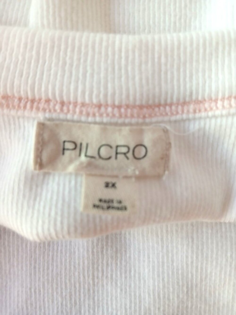 Pilcro Womens White Ribbed Tank Top Bodysuit Square Neck Snap Closure Size 2X - Picture 12 of 14